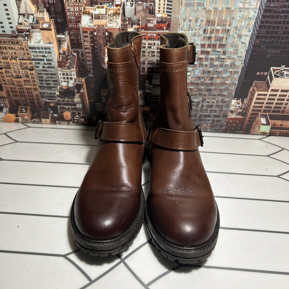 Bootlegger Astra Buckled Moto Boots Womens Size EU40 9-9.5